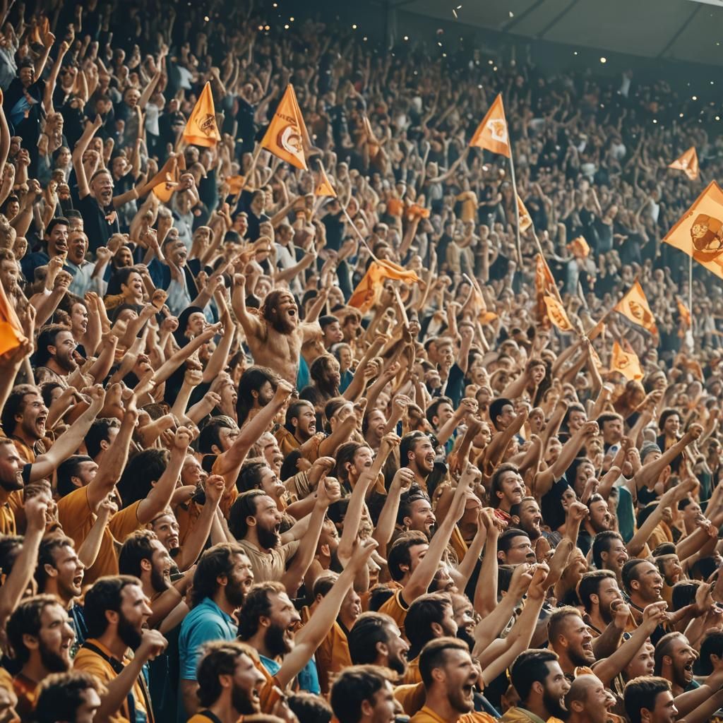 Neanderthals Celebrate Soccer Victory