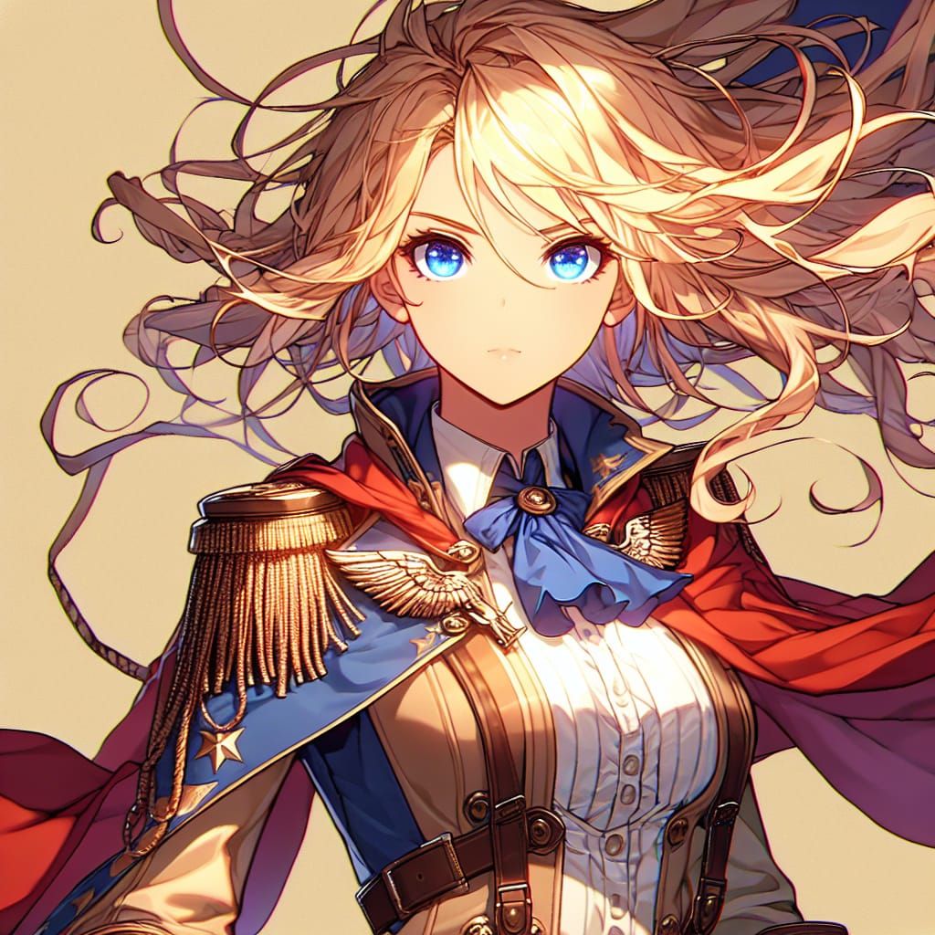 Anime Hero with Blonde Hair and Blue Eyes