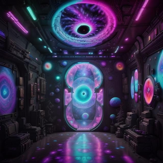 Alien Intergalactic Space Odyssey in Hyperrealism