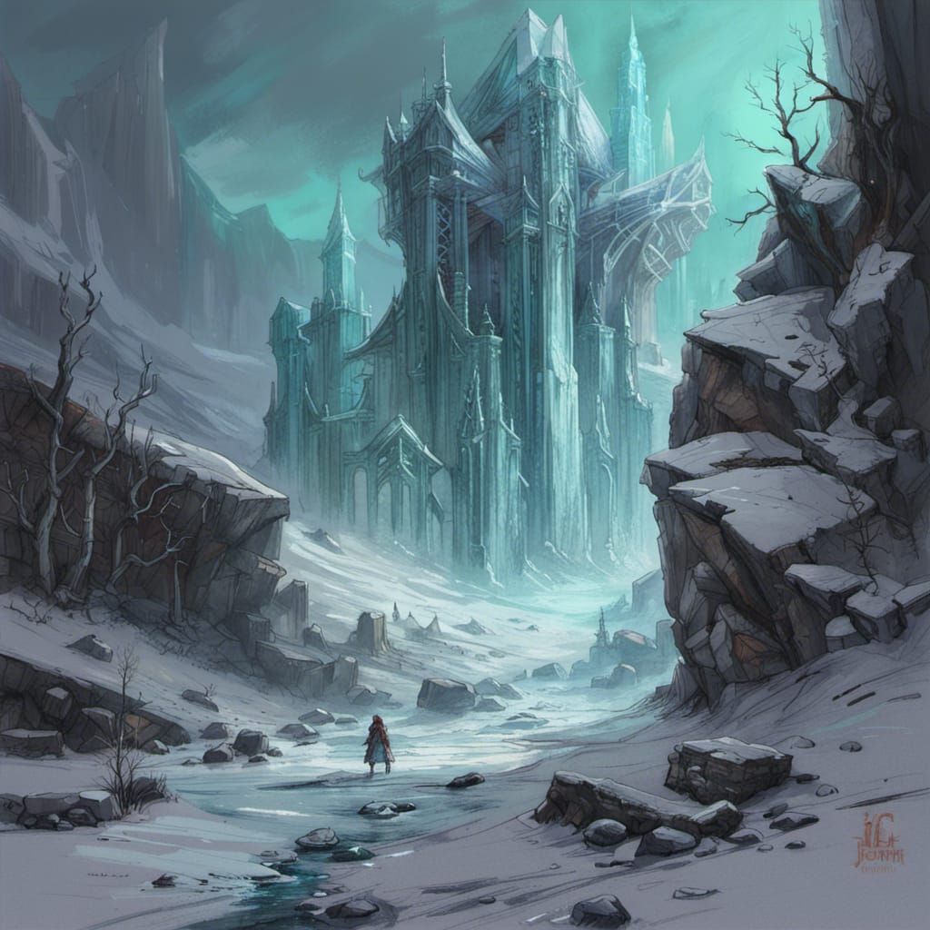 Jotunheim Landscape Ruins with Ice Structures