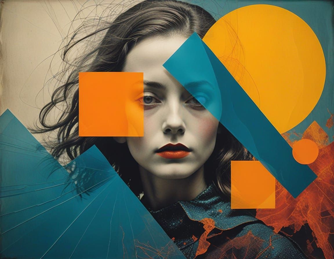 Surreal Afrofuturist Dreamscape with Double Exposure