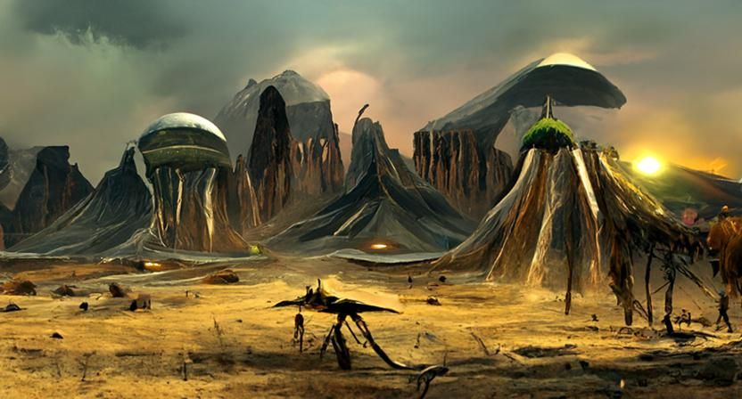 Science Fantasy Alien Landscape Concept Art