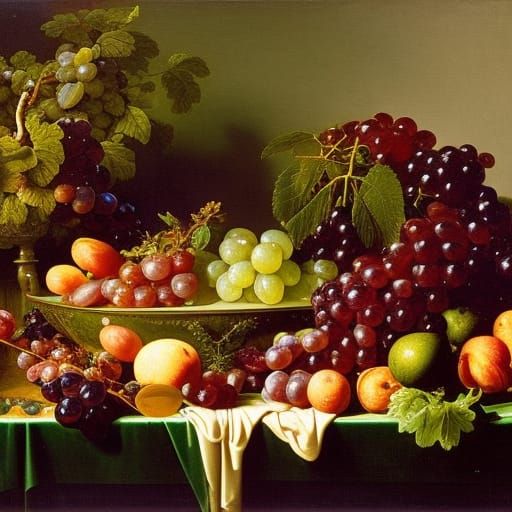 Cornucopia Still Life in Dutch Masters Style