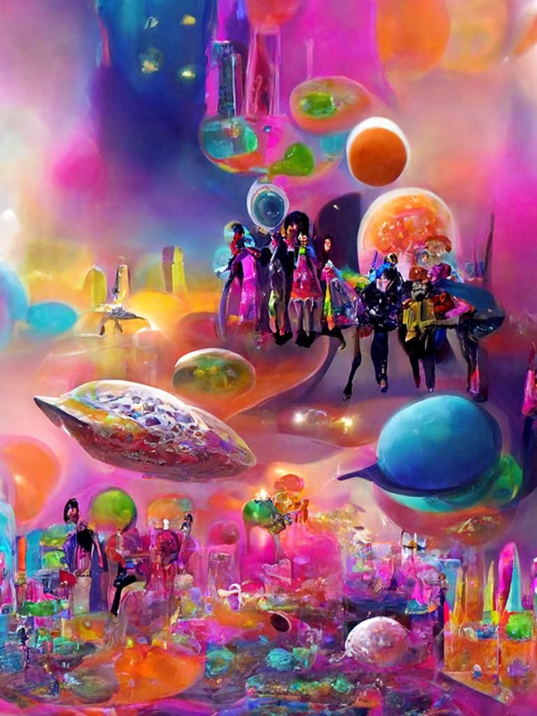 Discopunk Interplanetary Syndicate in Luminism Style