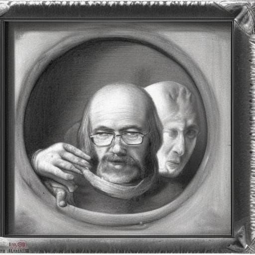 Humorous Cheese Scene in Baroque Style