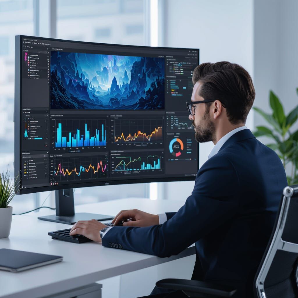 Portfolio Analytics Software with Fantasy Art Splash Screen