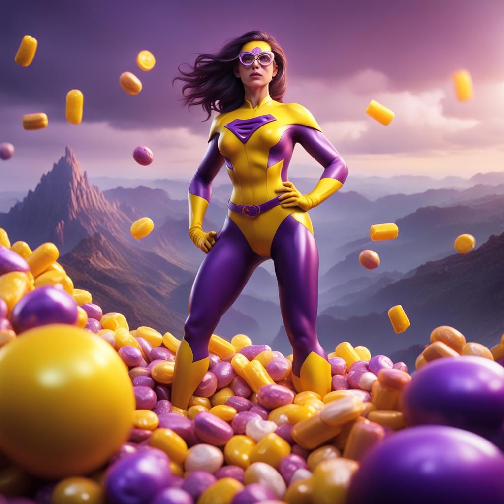 Superhero on Candy Mountain: Fantasy Concept Art