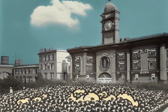 Vintage Photograph of Massive Emoji Pile