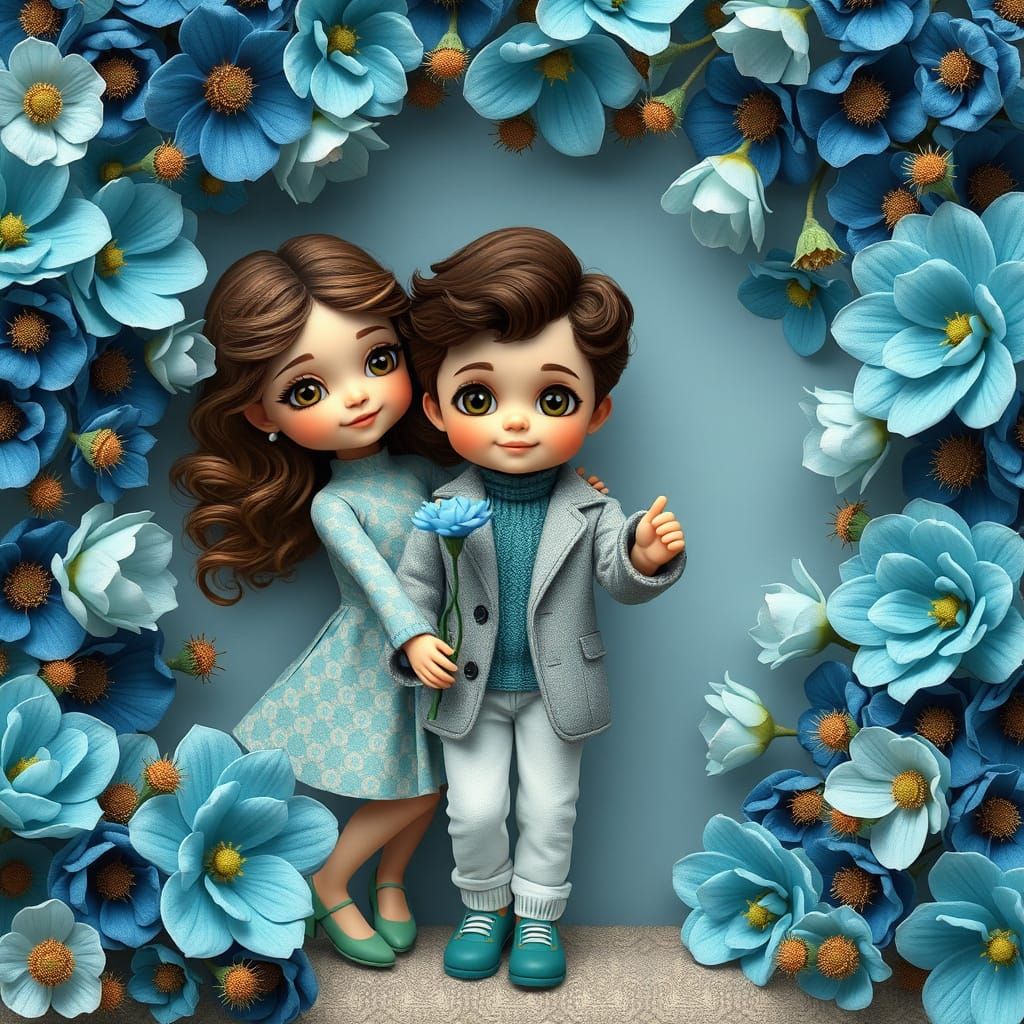 Whimsical Azerbaijanian Dance Scene in Digital Art