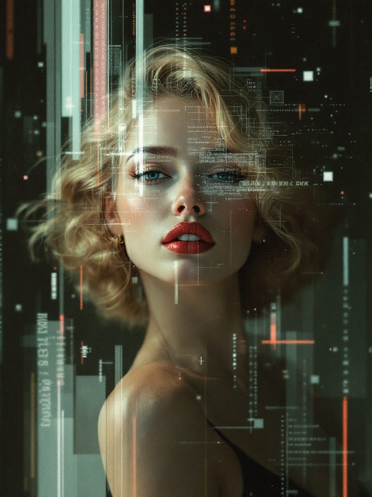 Digital Glitch Art Revealing Reality's Code