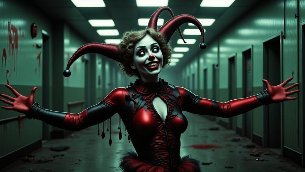 Harley Quinn's Insane Transformation: A Surreal Asylum Night...
