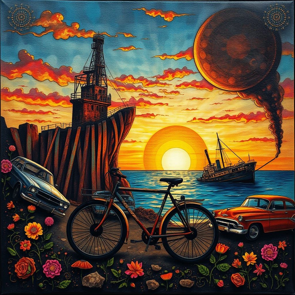 Exquisite Surreal Cityscape Transforms into Floral Masterpie...