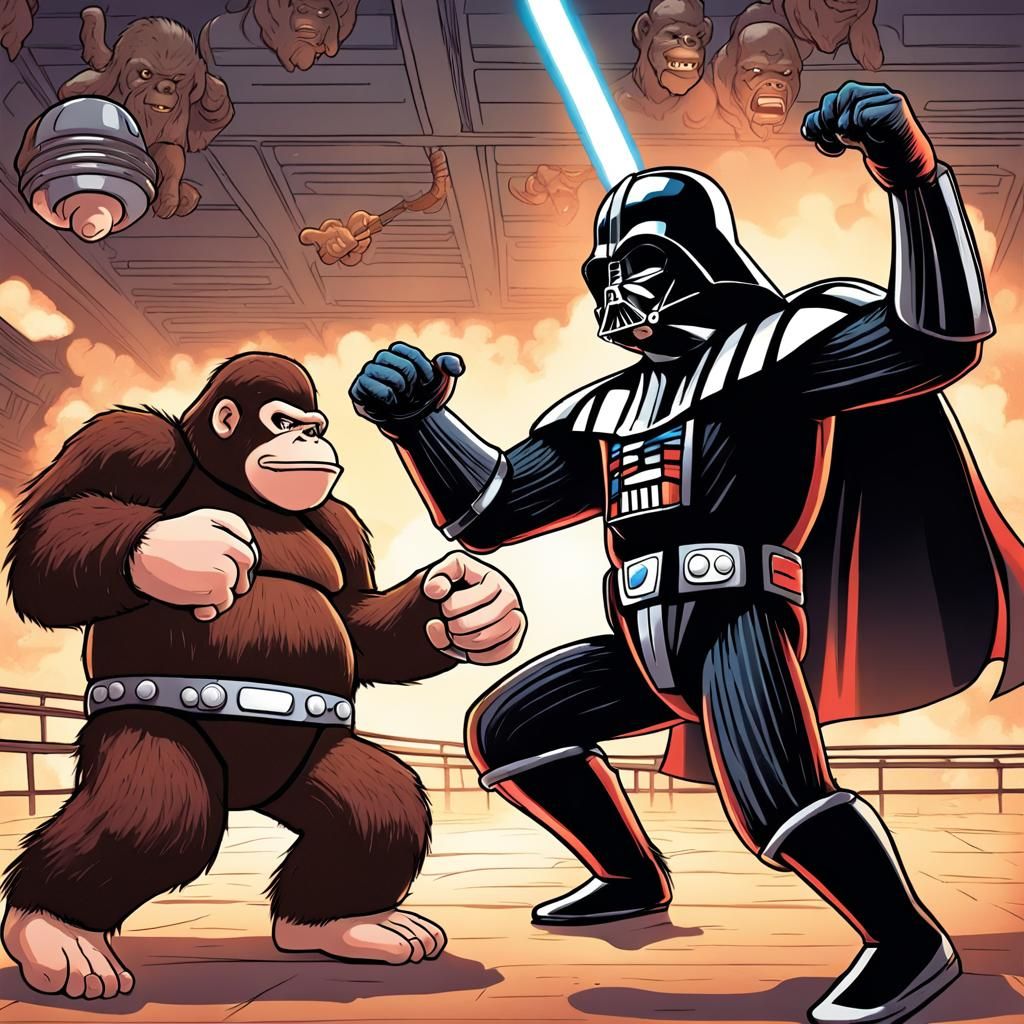 Darth Vader vs Donkey Kong: Anime Comic Battle