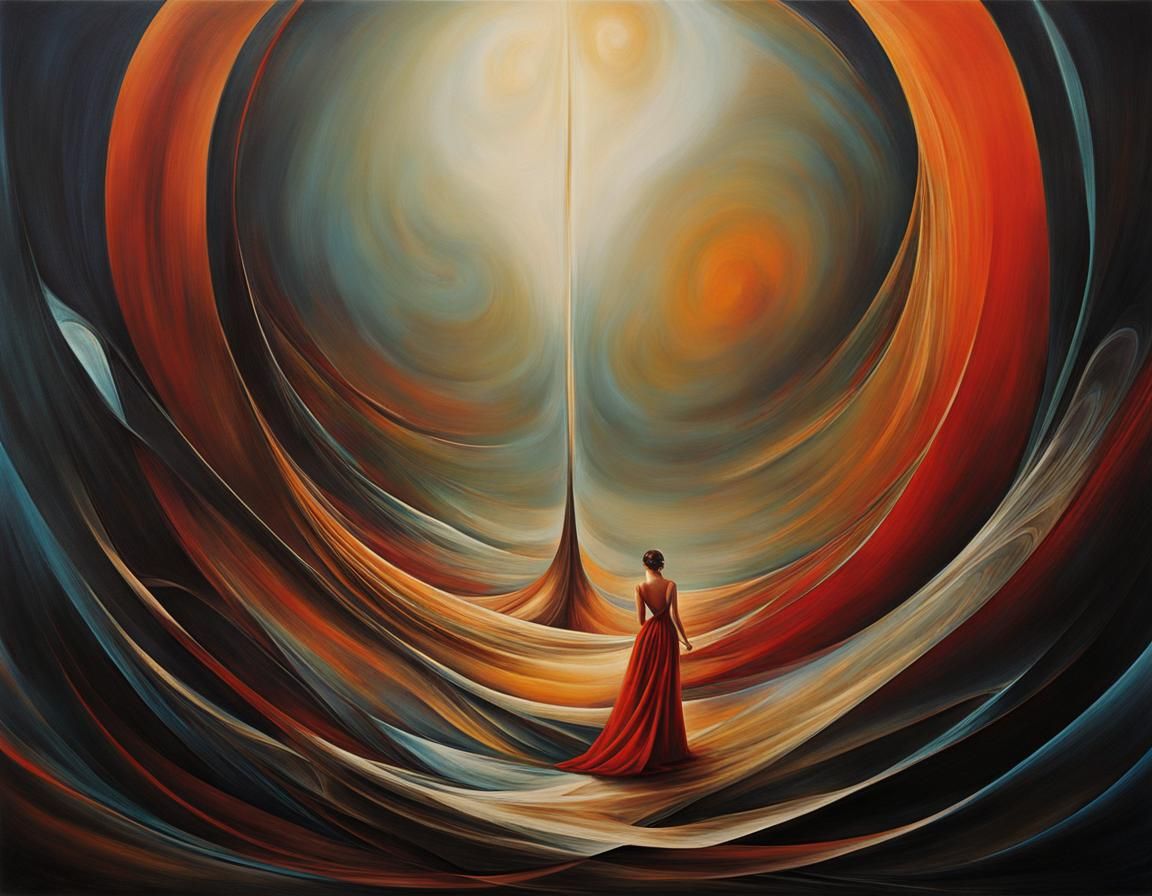 Abstract Surrealism Radiating Love