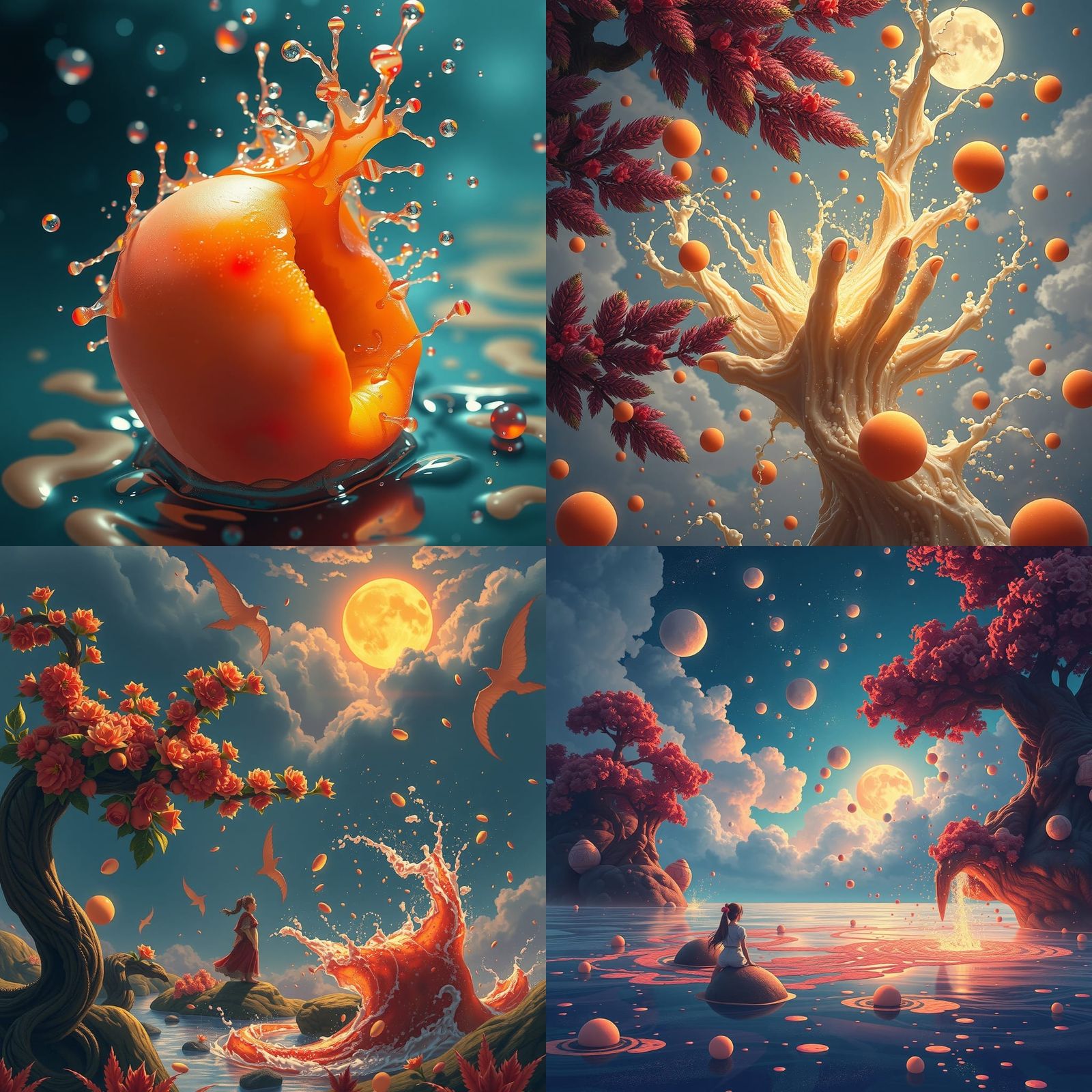 Apricot Heart: Detailed Matte Painting in Deep Color