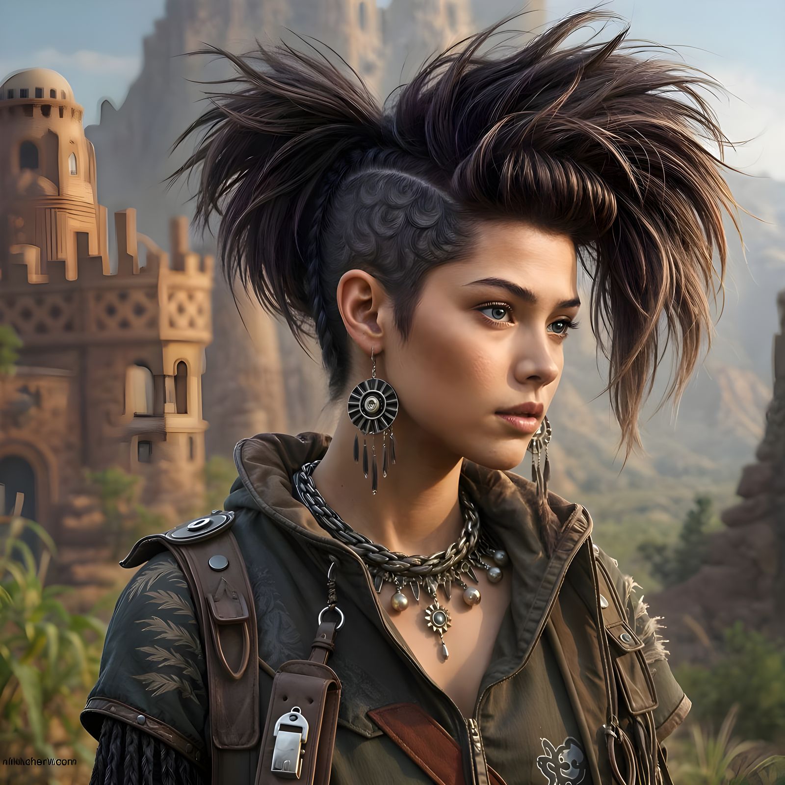 Rustic Warrior Girl Unites Future Nations