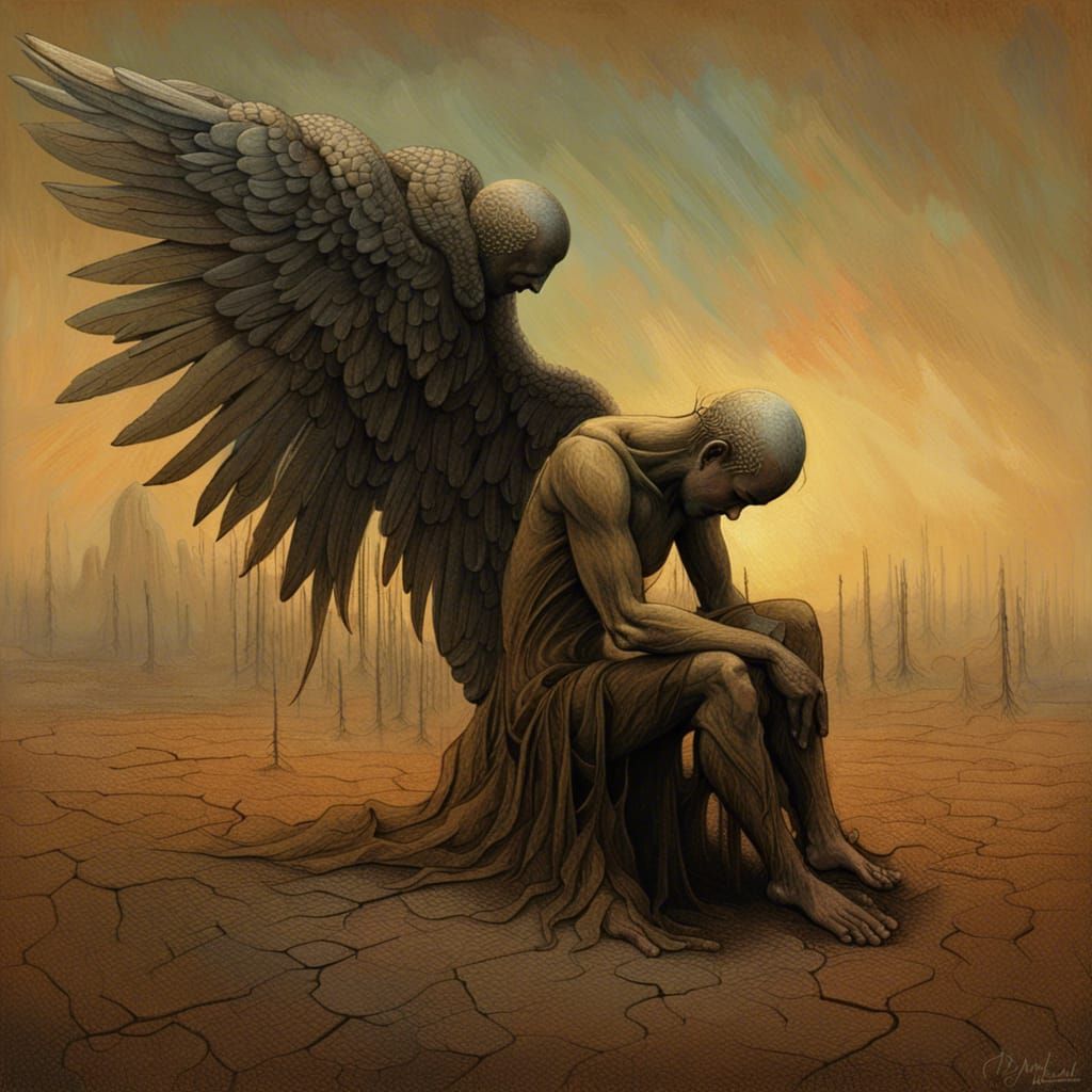 Angel in Mourning: Post-Apocalyptic Matte Painting