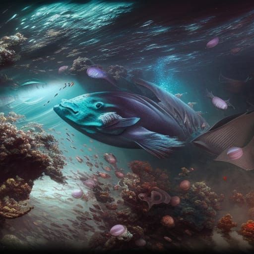 Underwater Black Crystal Submarine: Fantasy Album Art