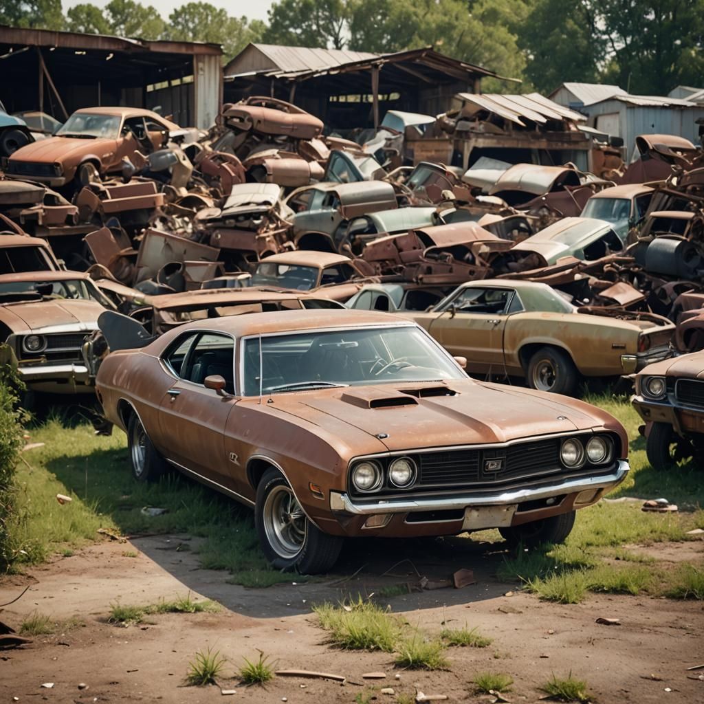 Ford Gran Torino in Junkyard: Professional Photography