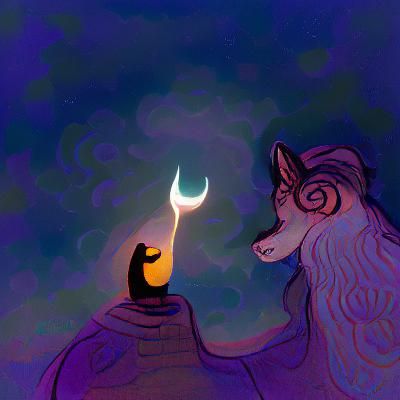 Nighttime Call Under the Moon's Glow