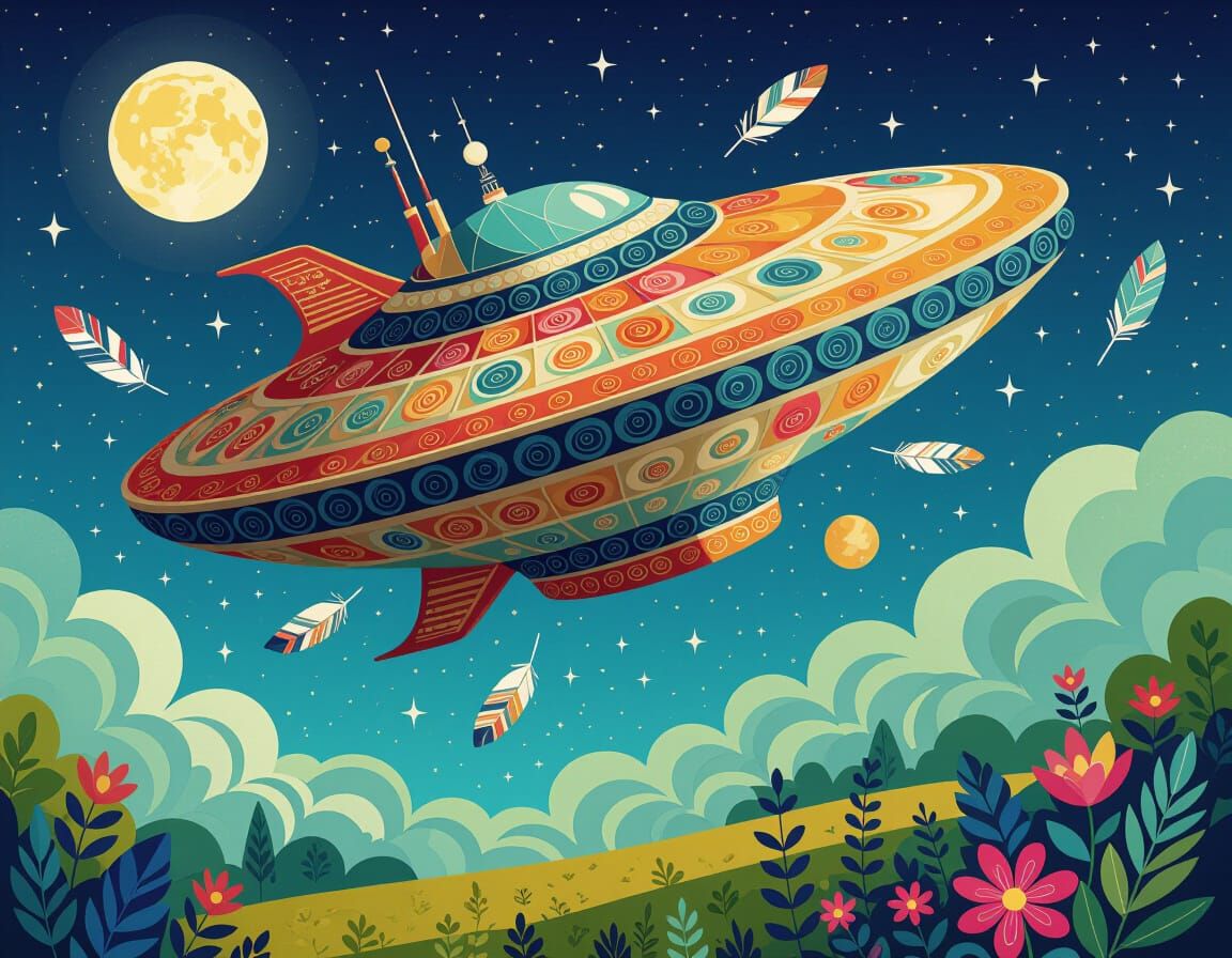 Loonyscape Spacebuns Hyaline Poetic Quilling Melodramatic Lighting Feathers