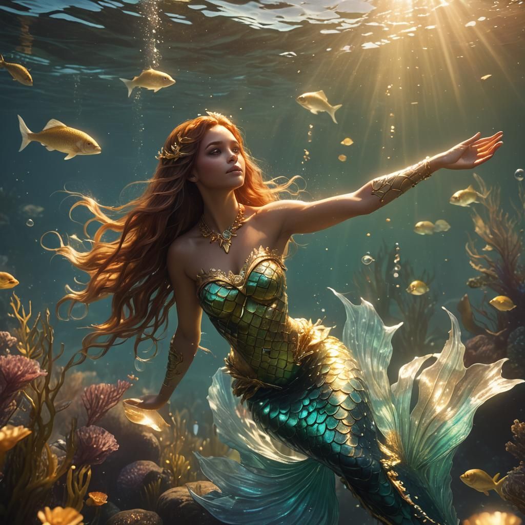 Mermaid's Soul: Fantasy Art Nouveau Concept