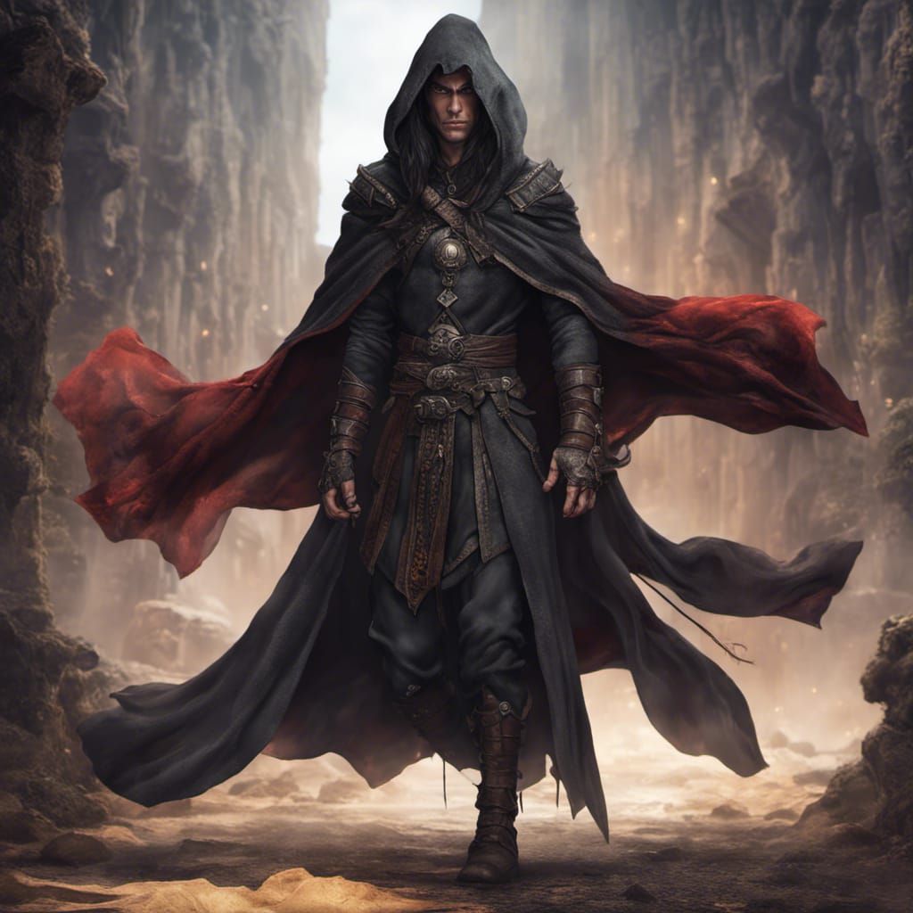 Tiefling Assassin-Mage in Detailed Fantasy Art