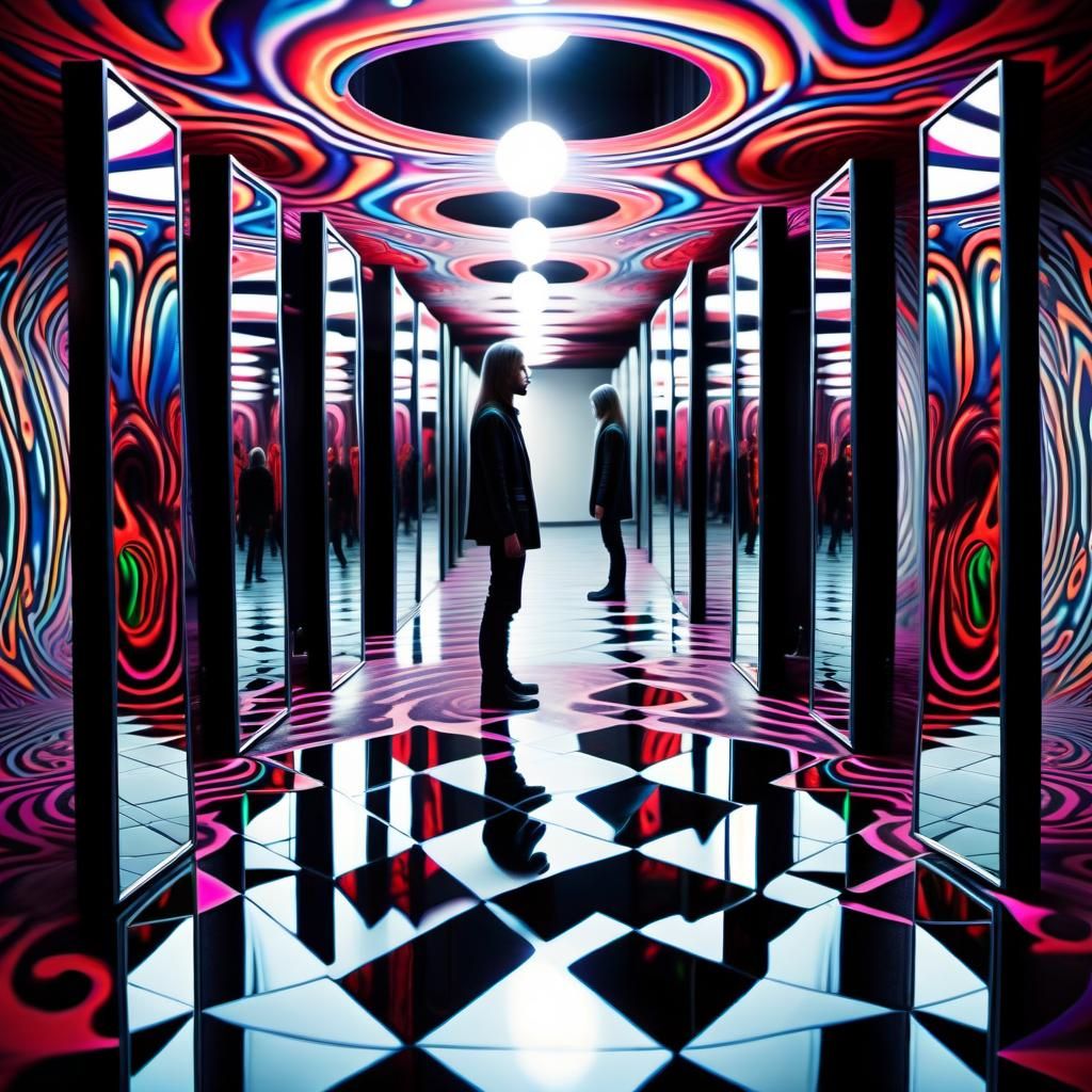 Psychedelic Labyrinth of Distorting Mirrors Reveals Distorte...