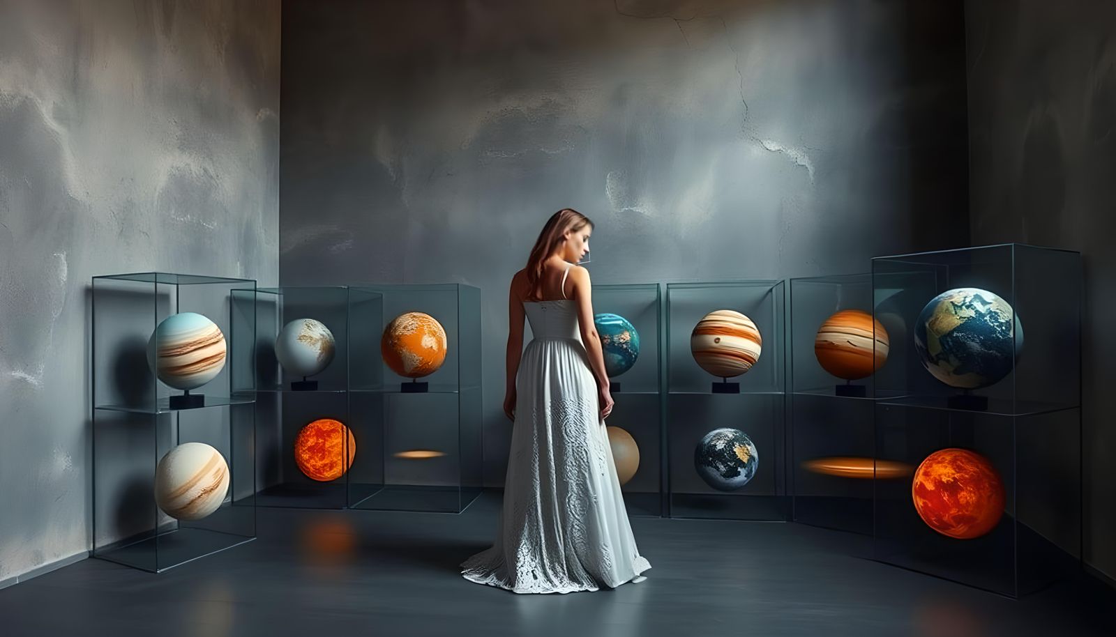 Planets in Glass Cubes: Abstract Art