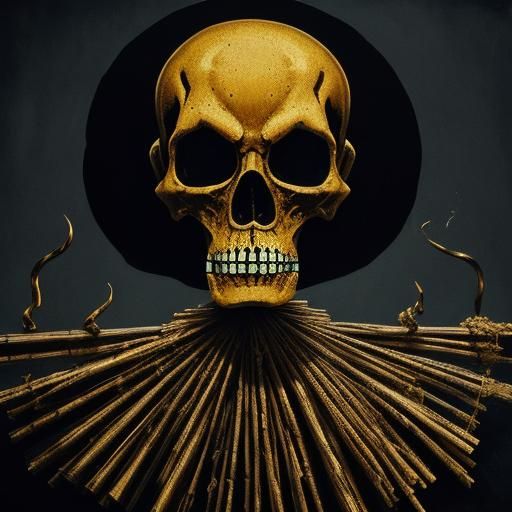 Surrealist Grim Reaper Honey Dripper Portrait