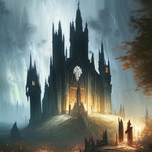 Beautiful gothic ruins& ethereal vibes& gothic vibes& magical vibes& dark fantasy vibes& fantasy vibes