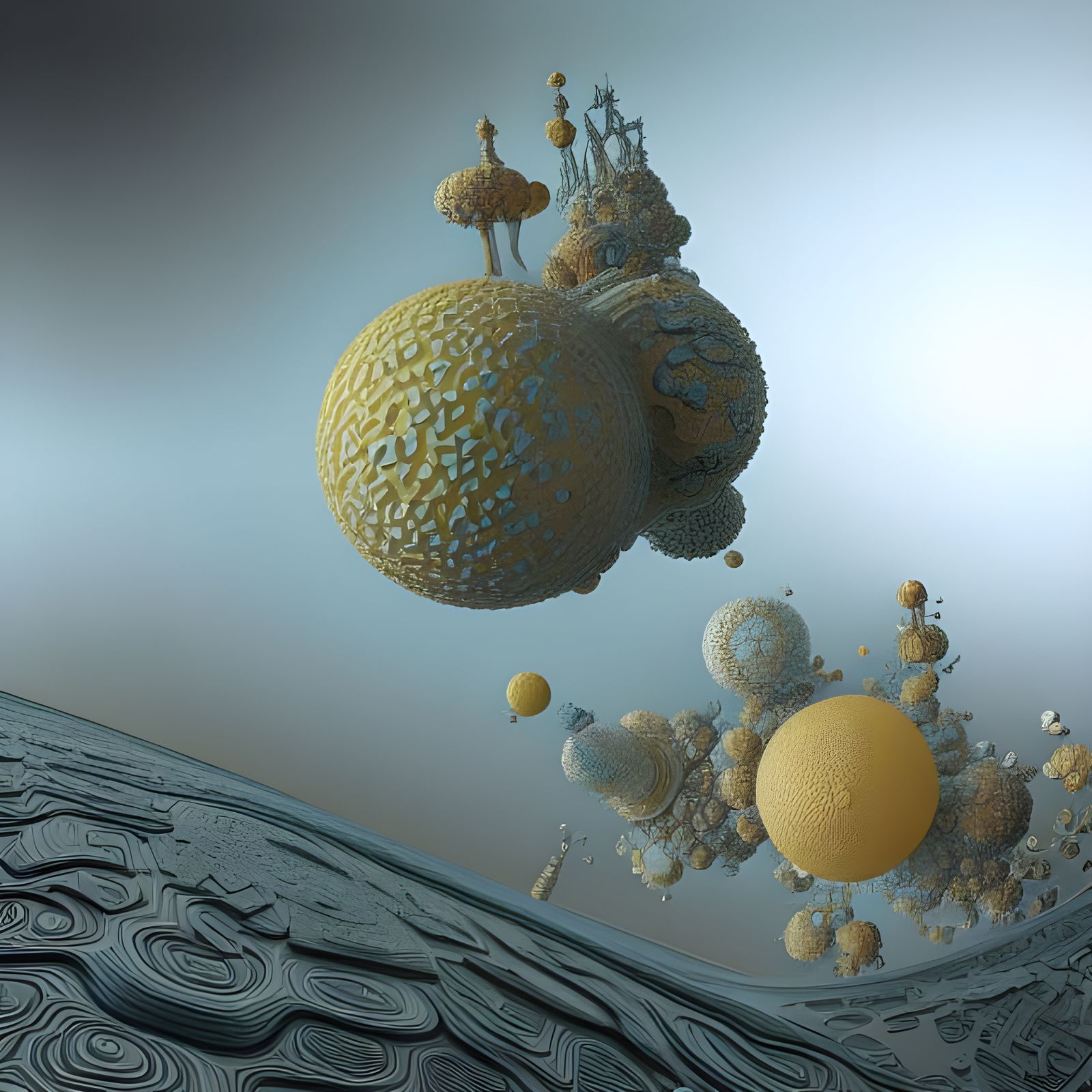 Abstract Fractal Art in Geometric Style