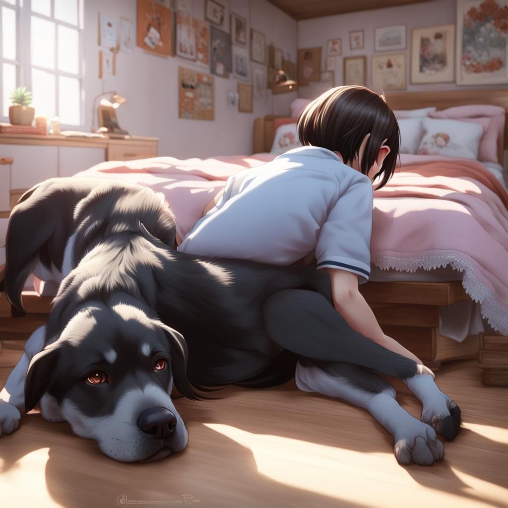 Hyper-Realistic 3D Anime Girl in Yoga Pose