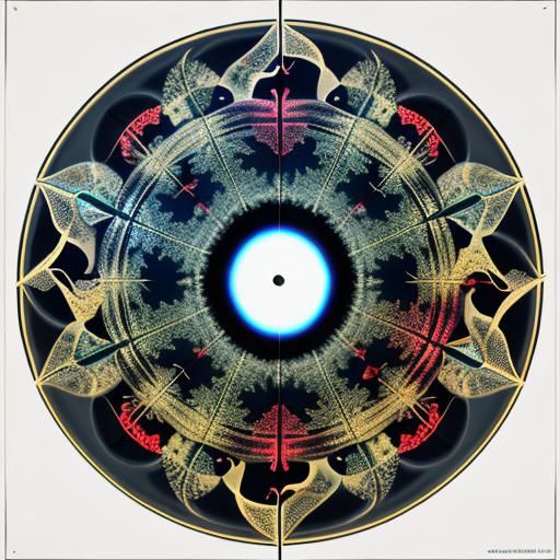 Metallic Leaves in Abstract Fractal Design