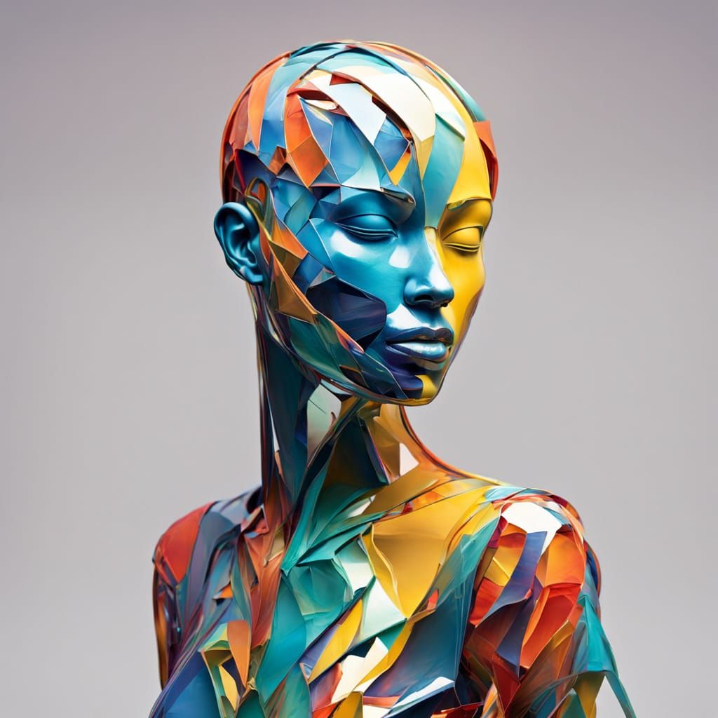Abstract Multilayered Mannequin Bodyscape
