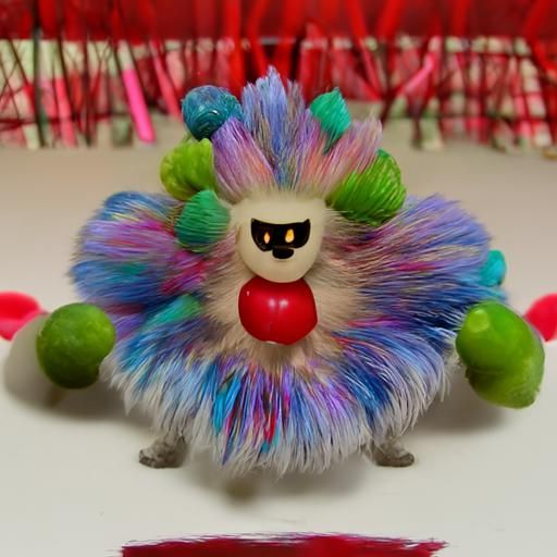Pompom Creature Generated by AI