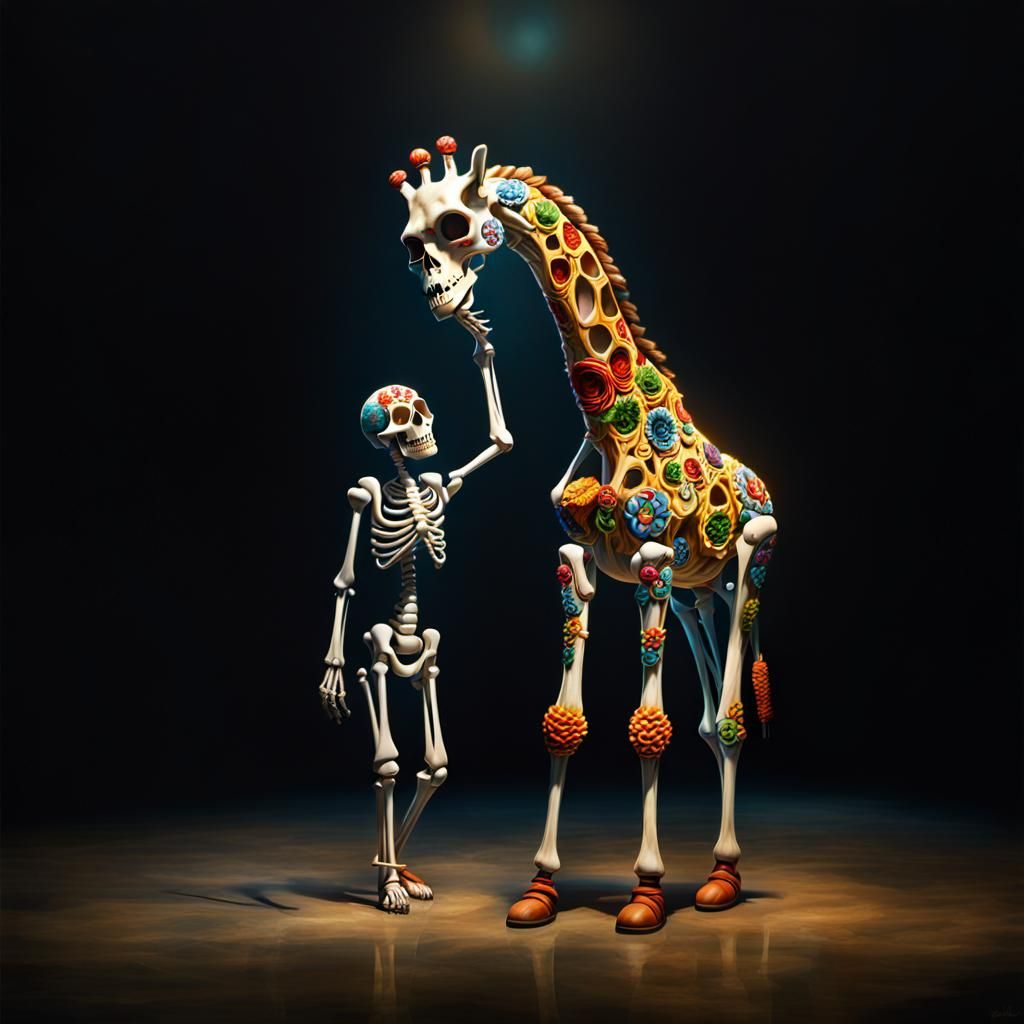 Circus the last show on earth giraffe skeleton