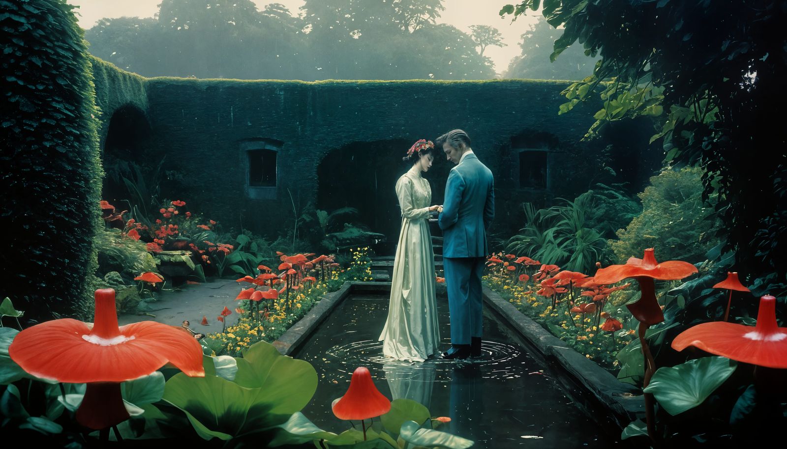 Whispers in a Crimson Garden