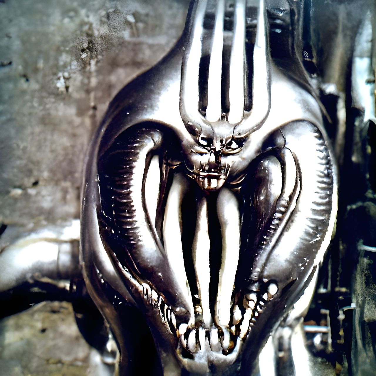 Biomechanical Devil in Giger Style