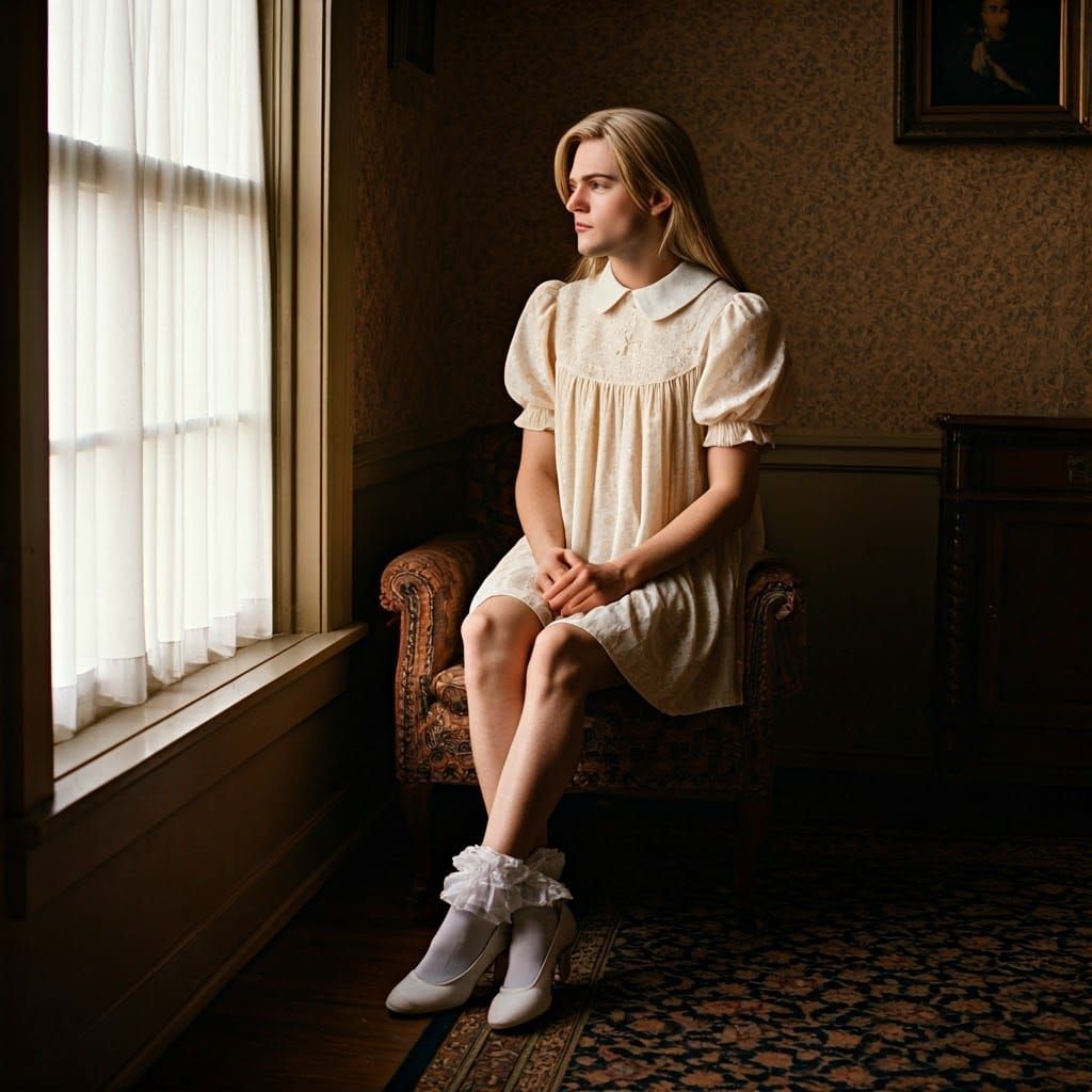 Leonardo DiCaprio in Drag, Cinematic Film Still