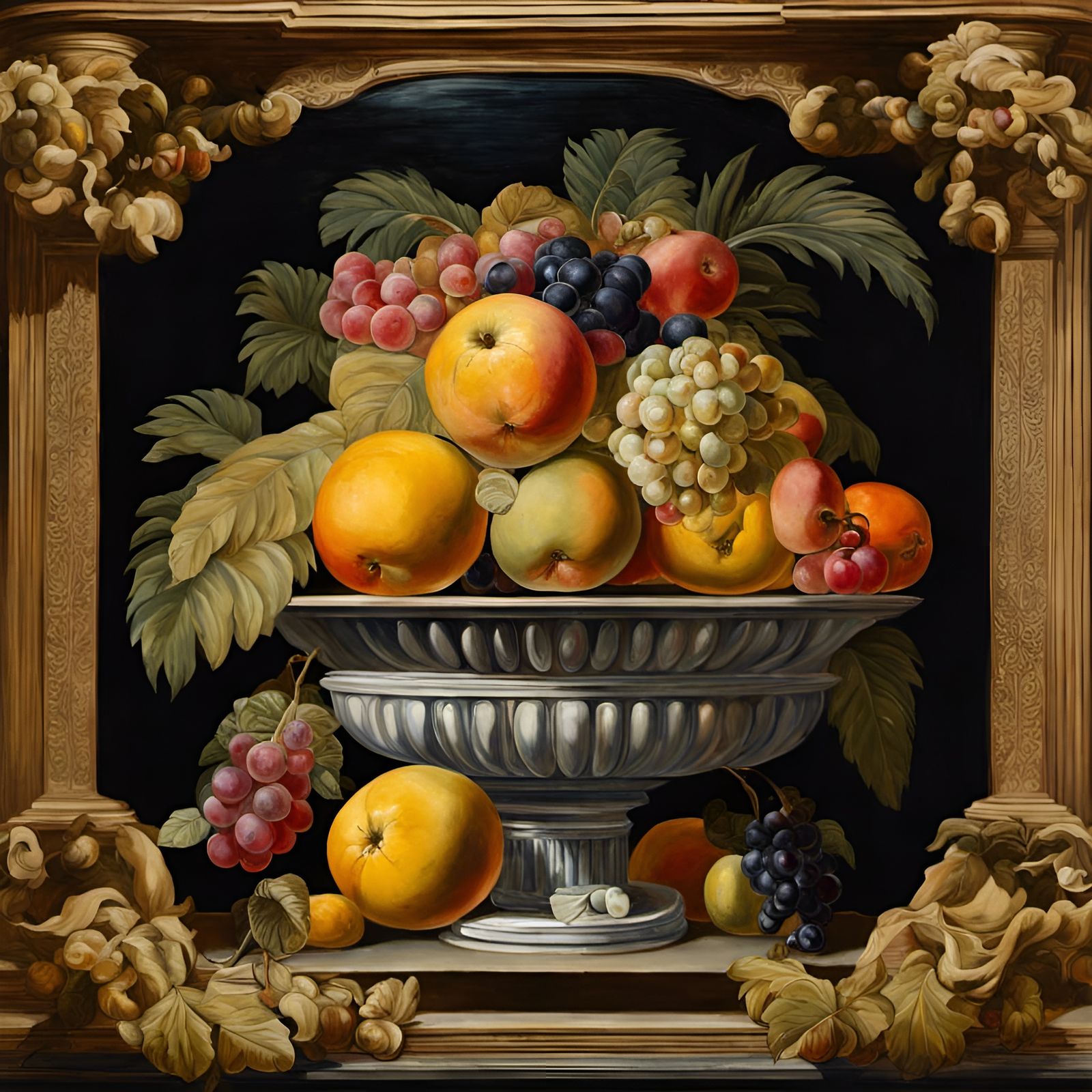 Tropic Fruits Still Life in Classical Style