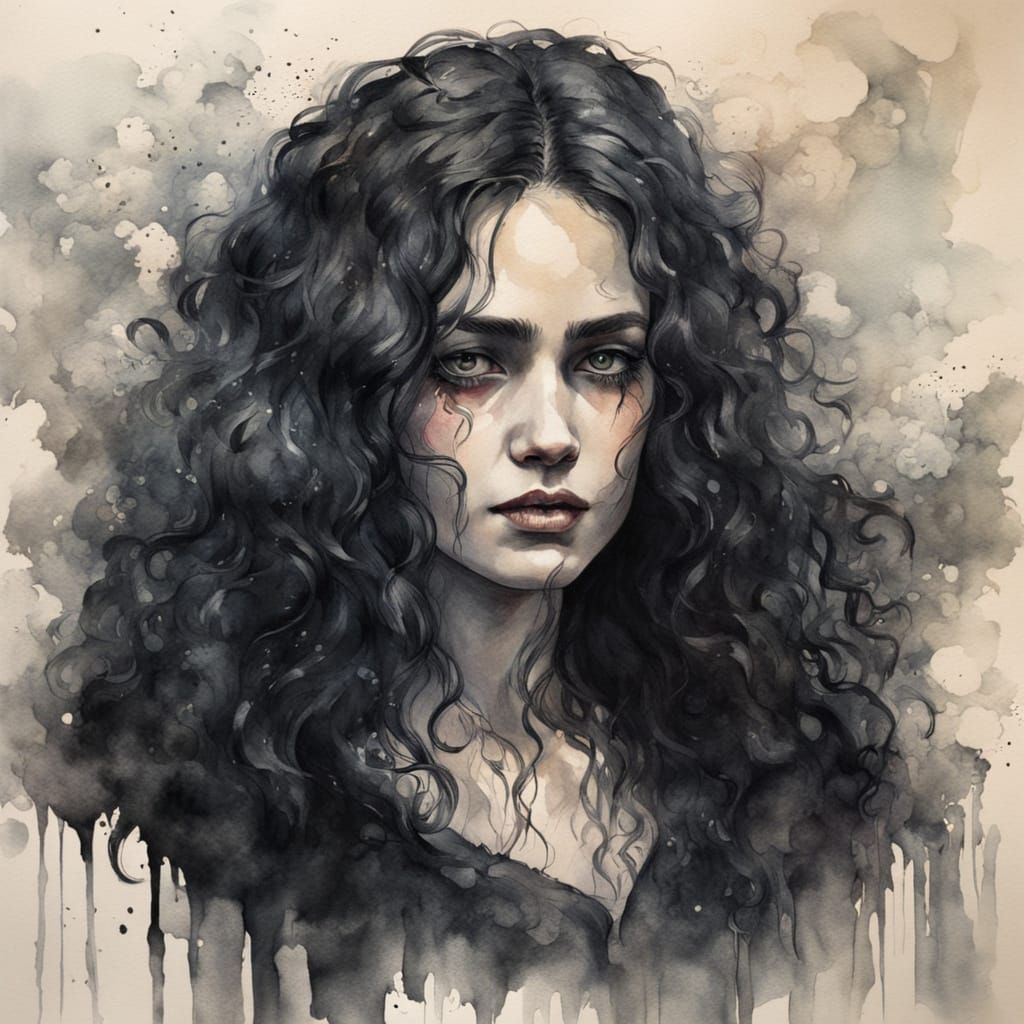 Ethereal Gothic Portrait of a Melancholic Librarian