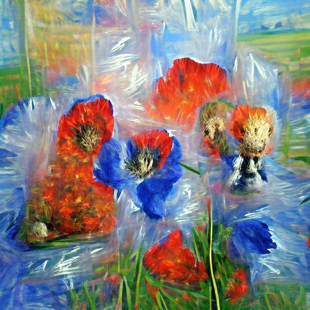 Field of Poppies and Cornflowers in Bloom