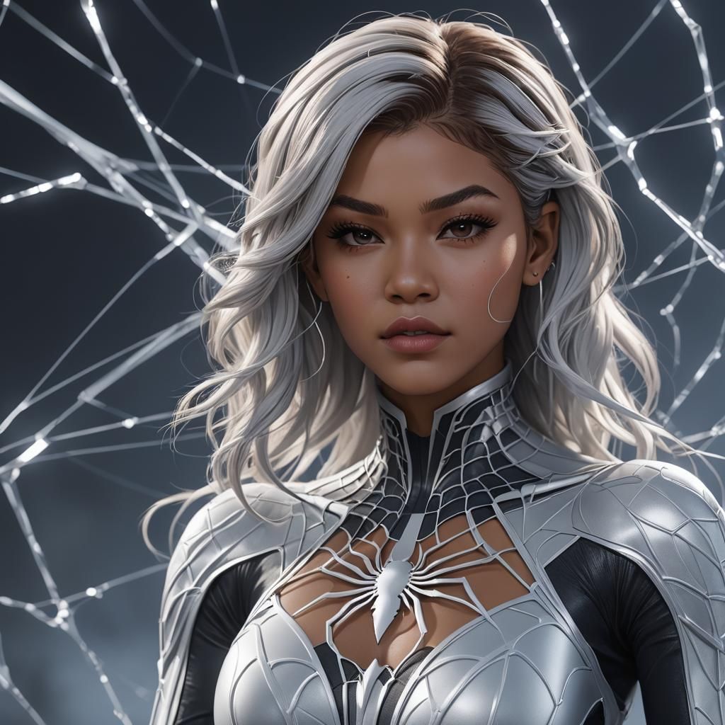 Zendaya as Ghost Spider in 3D Anime Art