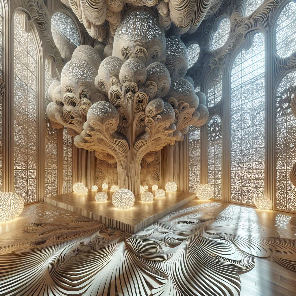 Intricate Translucent Cuprite Heads Interior