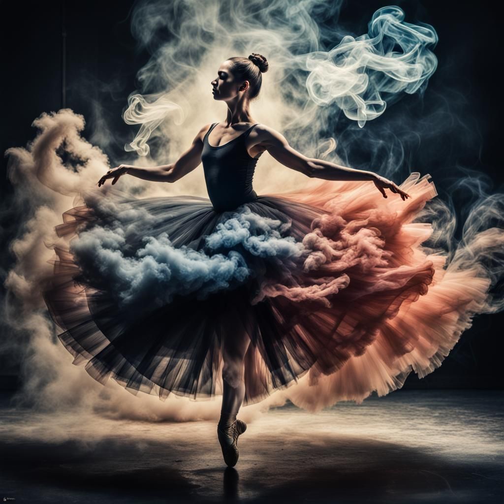 Ballerina Transformation: Hyperrealistic Atmospheric Image