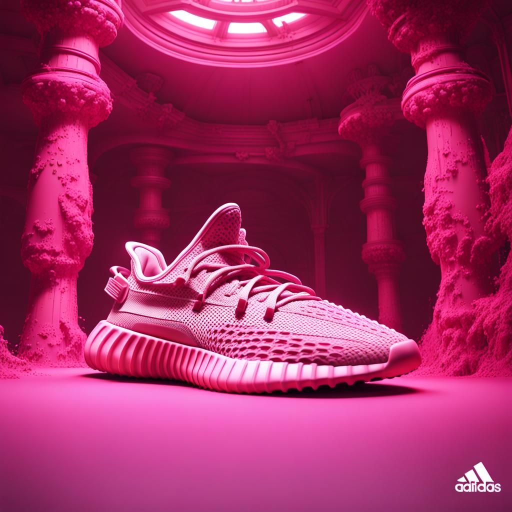 Custom Pink Adidas Yeezy Boost 350 Matte Painting