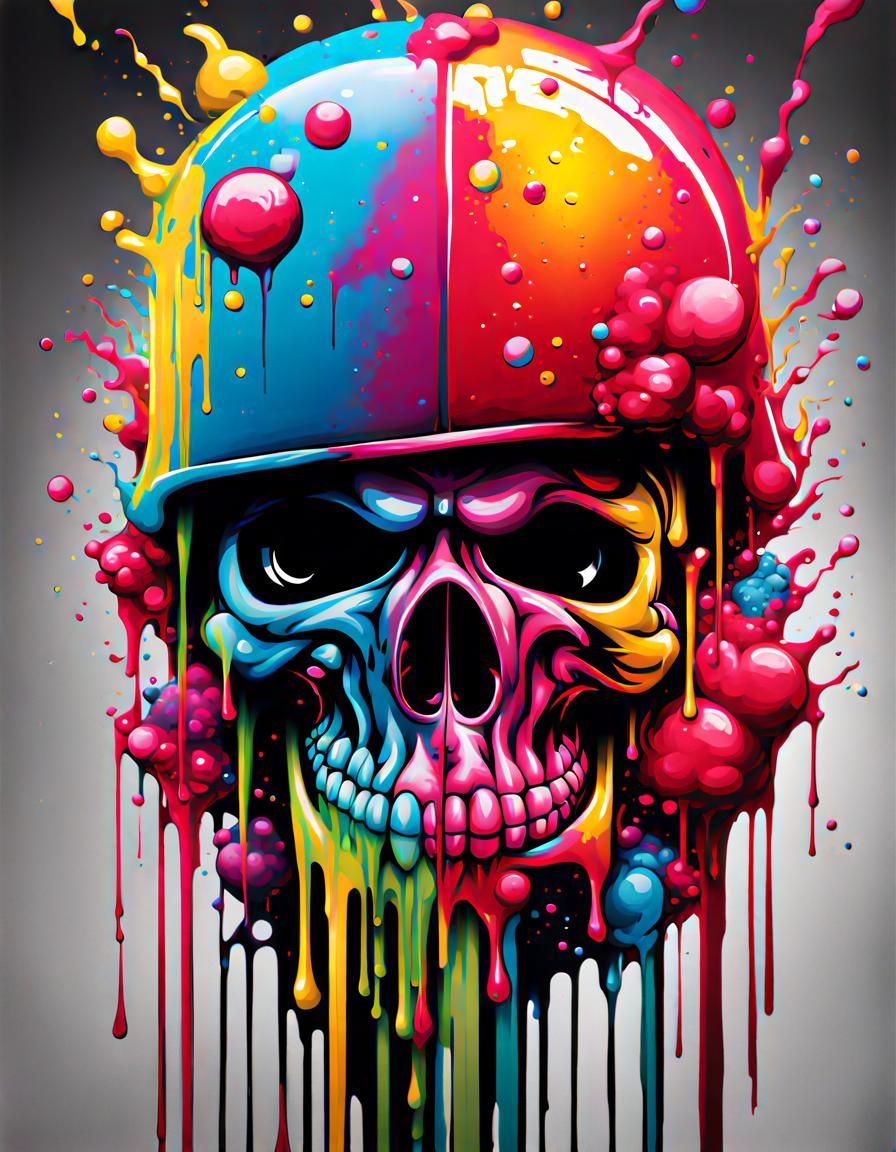 Imperfect Graffiti Art in Polychromatic Splash Style