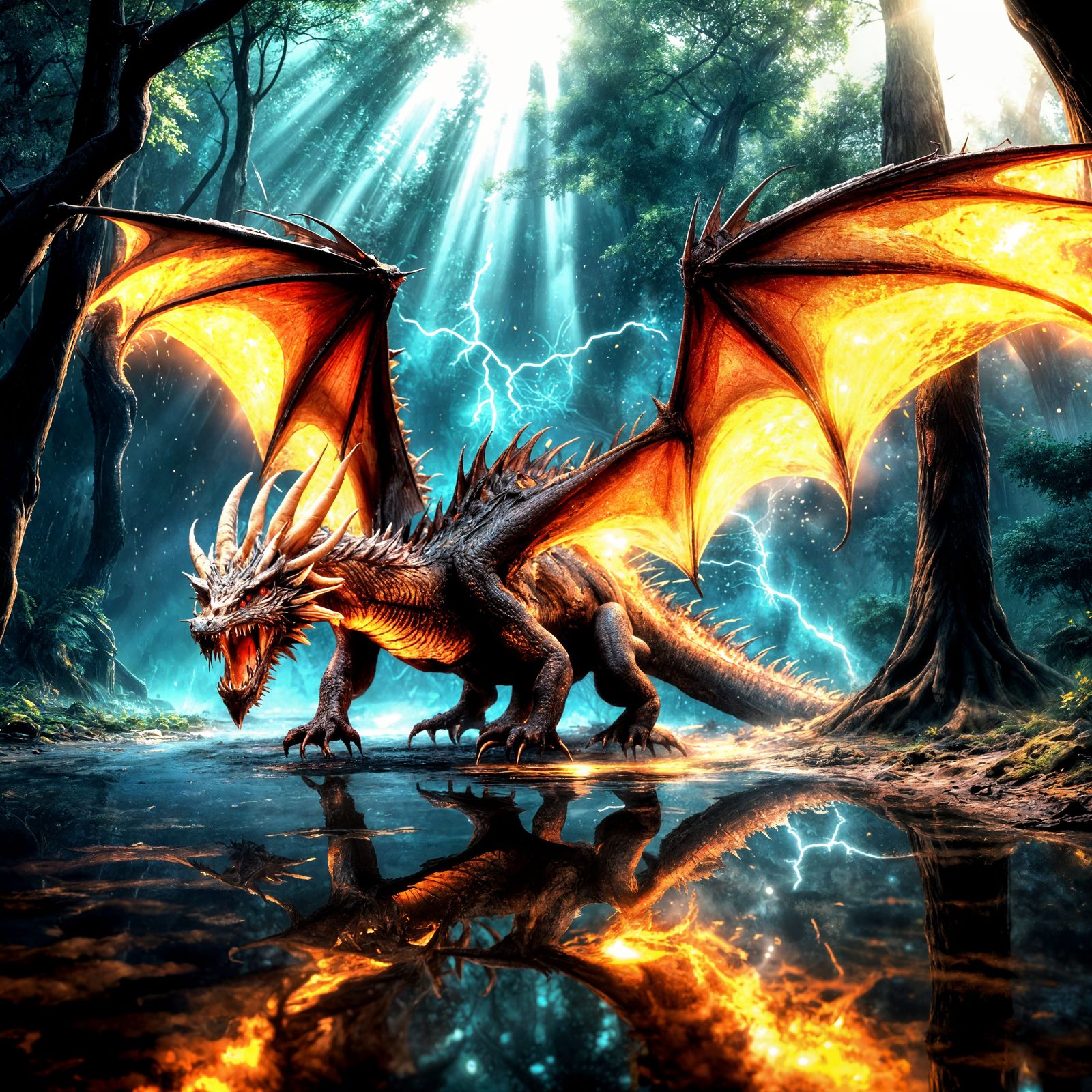 Epic Nature Dragon in Stealthy Rainforest Ambush