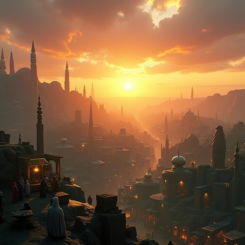 Futuristic Cityscape in Muguland Marketplace